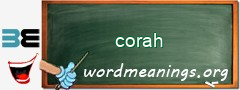 WordMeaning blackboard for corah